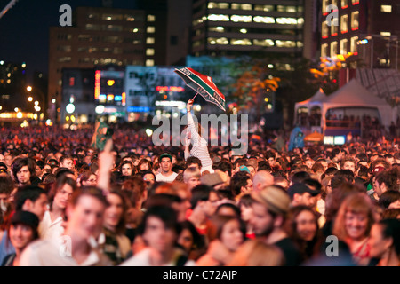 Canada,Quebec,Montreal, Montreal Jazz Festival, crowd of people Stock Photo