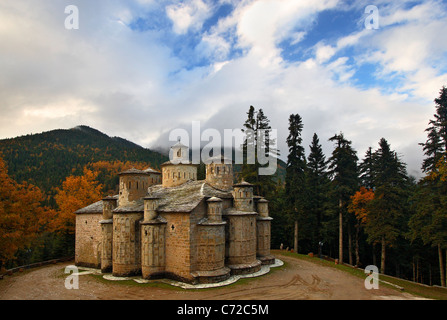 Doliana (or 'Dolianon') monastery in Aspropotamos region, Trikala Prefecture, Thessaly, Greece Stock Photo
