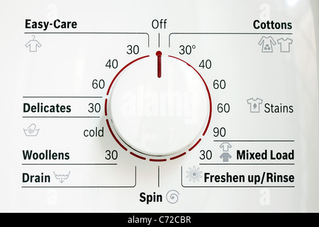 Washing Machine Programme Dial Stock Photo