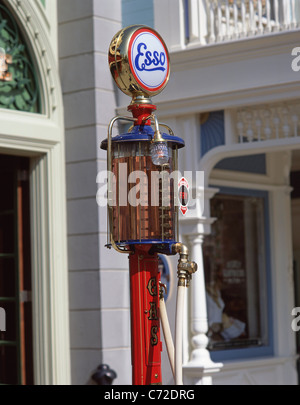 Antique gas pump, Disney MGM Studios, Orlando, Florida, United States of America Stock Photo