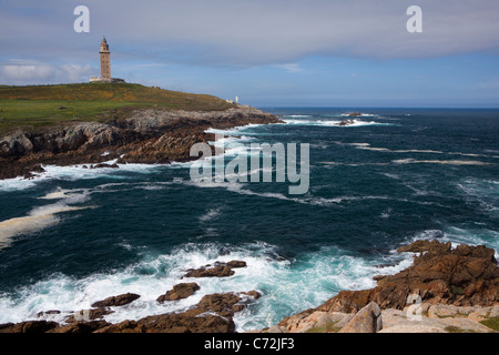 Watchtower of Hercules - Torre de Hercules -, Park of Tower, A Coruña, Galicia, Spain Stock Photo