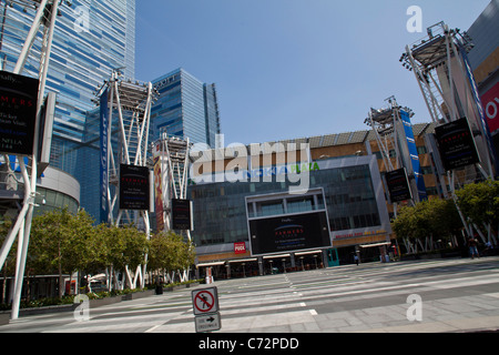 The Staples Center and Nokia Plaza complex in Los Angeles California