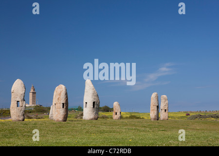 Watchtower of Hercules - Torre de Hercules -, Park of Tower, A Coruña, Galicia, Spain Stock Photo