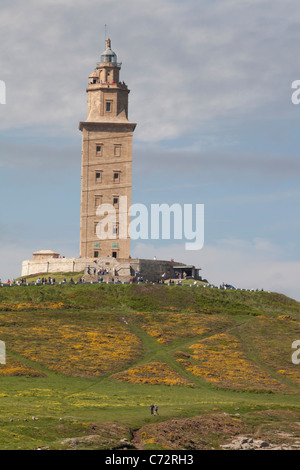 Watchtower of Hercules - Torre de Hercules -, Park of Tower, A Coruña, Galicia, Spain Stock Photo