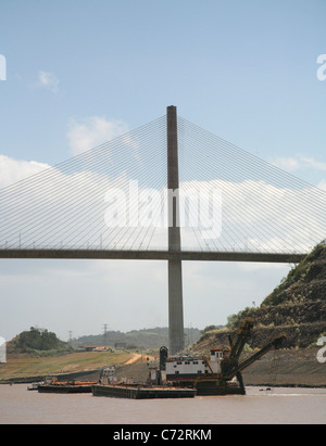 Centennial Brigde over the Panama Canal. Stock Photo