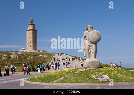 Watchtower of Hercules - Torre de Hercules -, Park of Tower, A Coruña, Galicia, Spain Stock Photo