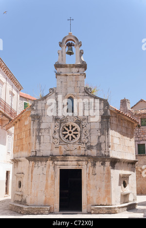 a church in the croatian city of vrboska on the island of hvar Stock Photo