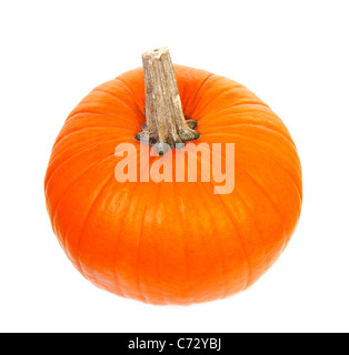 big orange pumpkin isolated on white background Stock Photo