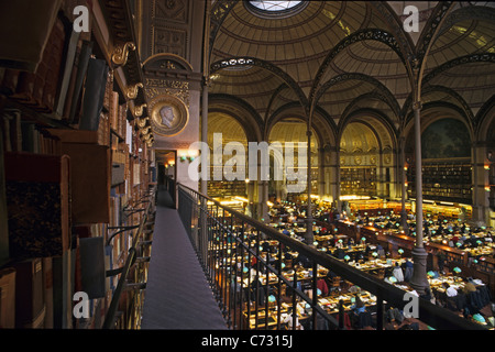 Lecture hall of Bibliotheque Nationale de France, 2nd Arrondissement, Paris, France, Europe Stock Photo