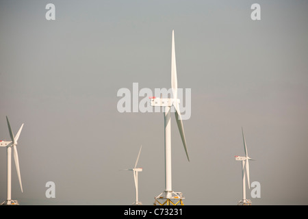 The Ormonde offshore wind farm whose turbines are the most powerful in the world. Stock Photo