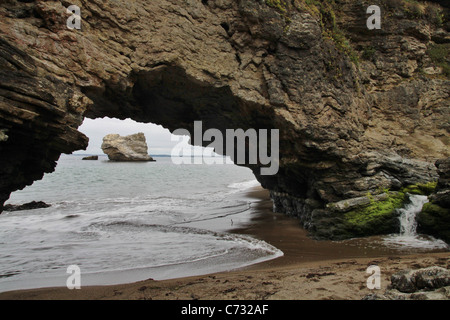 Arch rock in Point Reyes, California. Stock Photo