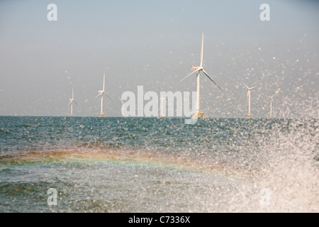 The Ormonde offshore wind farm whose 5Mw turbines are the most powerful in the world. Stock Photo