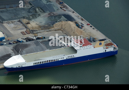Container Ship in Tilbury Docks, South East England, UK Stock Photo