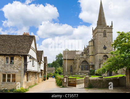 Church of St Cyriac in the picturesque village of Lacock, near Chippenham, Wiltshire, England, UK Stock Photo