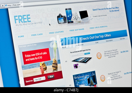 Close up of the Free logo as seen on its website. (Editorial use only: ­print, TV, e-book and editorial website). Stock Photo