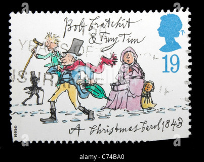 A postage stamp related to Christmas. Great Britain Stock Photo