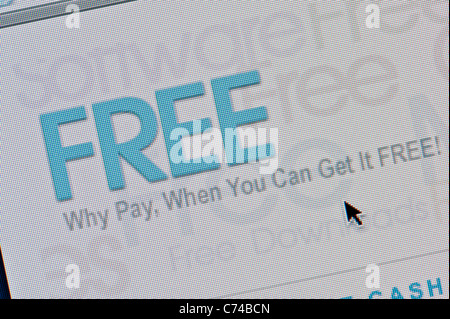 Close up of the Free logo as seen on its website. (Editorial use only: ­print, TV, e-book and editorial website). Stock Photo