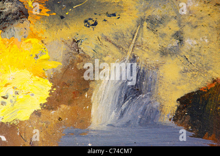 Abstractions of smeared oil paints Stock Photo