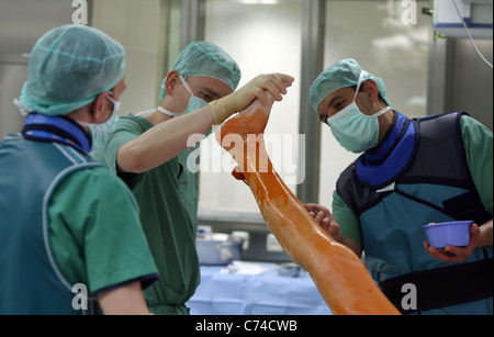 Surgical preparation at the German Heart Centre in Virchow Klinikum Berlin Germany Stock Photo