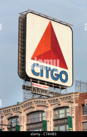 The famous CITGO sign in Kenmore Square, Boston, Massachusetts Stock Photo