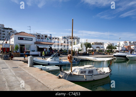 MARINA SHOPS RESTAURANTS Stock Photo