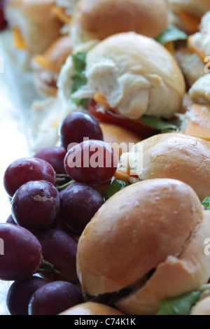 Views of food from a buffet in a five star hotel. Stock Photo