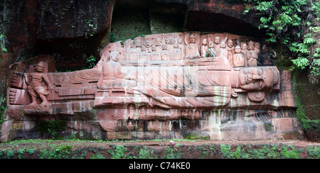 Sleeping Buddha, Oriental Buddha Park (Dongfang Fodu Gongyuan), Leshan, China Stock Photo
