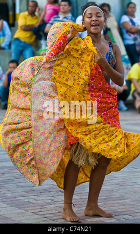 Dancer in Cartagena de indias , Colombia Stock Photo