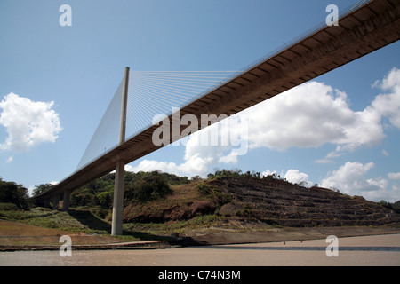 Centennial Brigde over the Panama Canal. Stock Photo