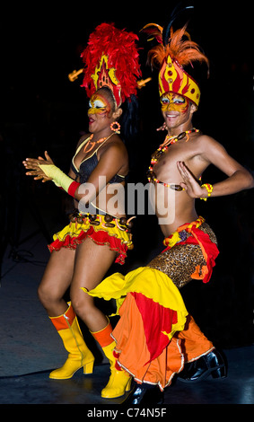 Dancers in Cartagena de indias , Colombia Stock Photo