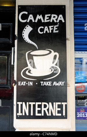 Camera Cafe sign Bloomsbury London England UK Stock Photo