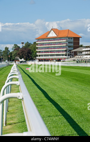 York Racecourse and stand grandstand in summer Knavesmire York North Yorkshire England UK United Kingdom GB Great Britain Stock Photo