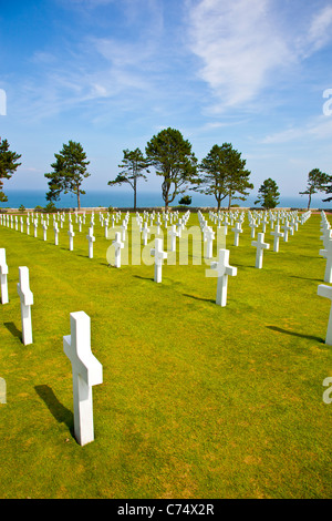 View at American Cemetery in Normandy, France Stock Photo