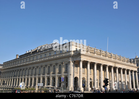 Grand theatre place de la Comedie  Bordeaux Gironde Aquitaine France Stock Photo