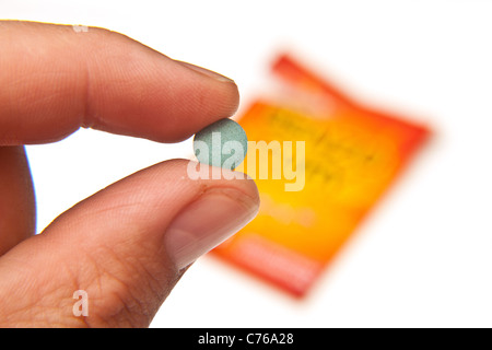 Benzo Fury pellet or pill, (6-APB)  Sold as a  'research chemical' its a analogue of the illegal drug MDMA Stock Photo