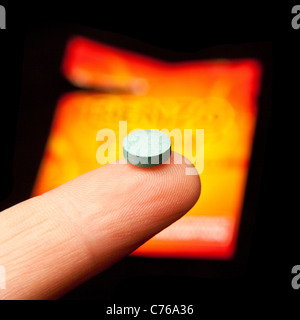 Packet of Benzo Fury pellet or pill, (6-APB) a 'legal high' its a analogue of the illegal drug MDMA, banned in the UK from 2014 Stock Photo