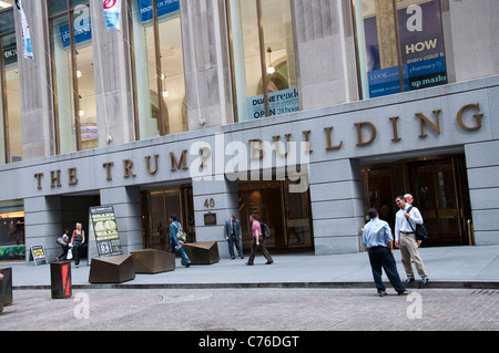 The Trump Building on Wall Street in New York, USA Stock Photo