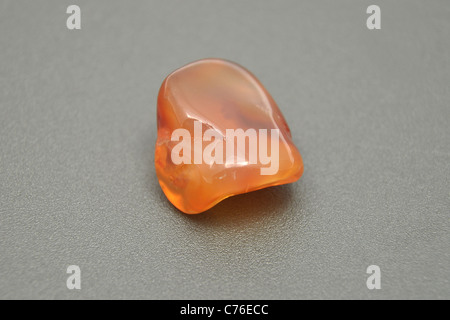 Detailed and colorful image of carnelian mineral Stock Photo