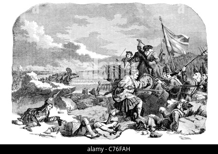 Battle Culloden Jacobite Rising 1746 pitted Charles Edward Stuart William Augustus Duke Cumberland British government battles Stock Photo