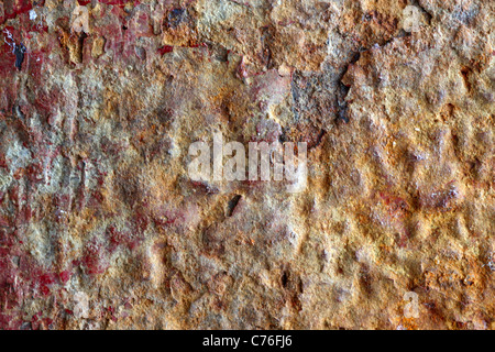 Closeup of a rusty metal surface Stock Photo