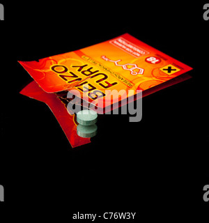 Packet of Benzo Fury,  6-APDB is a legal high or 'research chemical' with similar effects to the illegal drug MDMA and ecstasy. Stock Photo