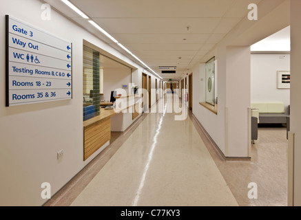 Chelsea and Westminster Hospital - Lower Ground Floor Outpatients Department. Stock Photo