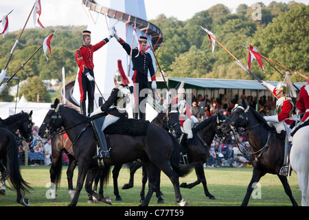 The Musical Ride of the Household Cavalry, Chatsworth Country Fair, Chatsworth House, Derbyshire, England UK Stock Photo