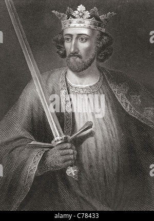 Edward I, 1239 – 1307, aka Edward Longshanks and the Hammer of the Scots. King of England. Stock Photo