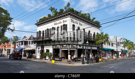 The Bull bar on the corner of Duval and Caroline Street in Key West Florida Stock Photo