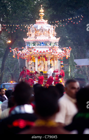 thaipusam chariot procession in penang, Malaysia, 2011. Stock Photo