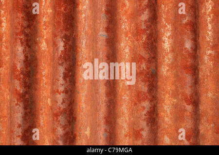 rusted grunge corrugated iron background texture Stock Photo