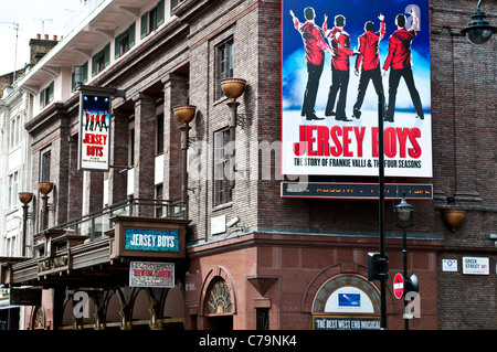 Prince Edward Theatre on Old Compton Street showing Jersey Boys musical, London, UK Stock Photo