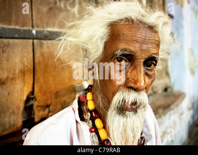 Indian Sadhu At the Holi Festival Mathura India Stock Photo
