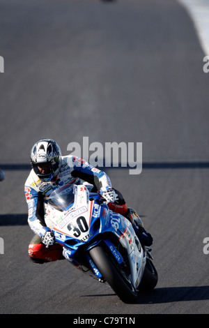 Motorcycle race on the Circuito de Jerez, Spain Stock Photo